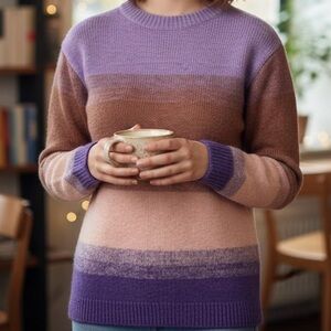 H&M Pastel Ombre Soft Knit Sweater Softgirl Feminine Cozy Boho Cottagecore